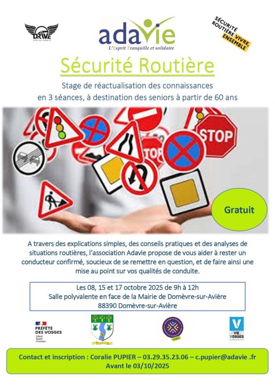 Stage de prévention « sécurité routière » à Domèvre-sur-Avière