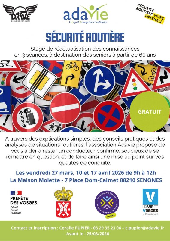 Stage de prévention « sécurité routière » à Senones