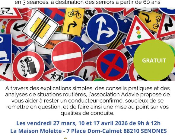 Stage de prévention « sécurité routière » à Senones